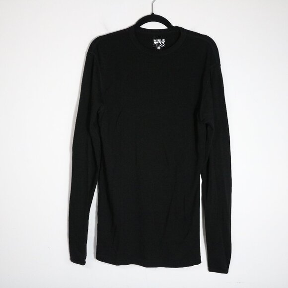 Minus 33 Men Chocorua Crew 100% Merino Wool Base Layer Sweater Medium Tall Black - Picture 1 of 5